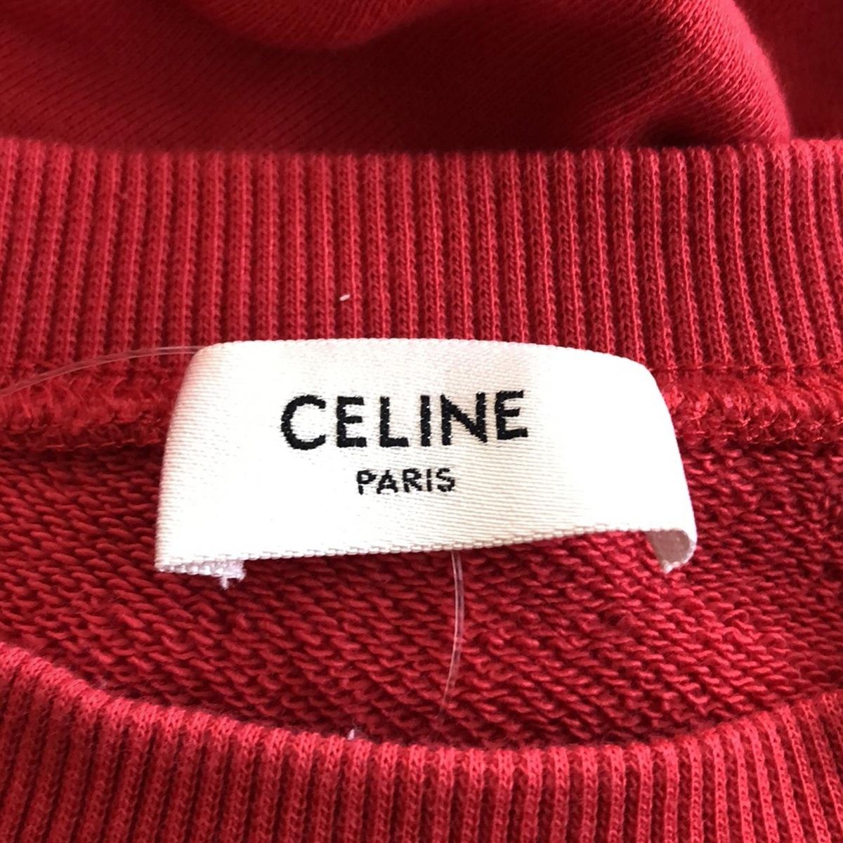 【美品】セリーヌ/CELINE トリオンフ Mサイズ 赤 プリント トレーナー 美品】セリーヌ/CELINE トリオンフ Mサイズ 赤 プリント