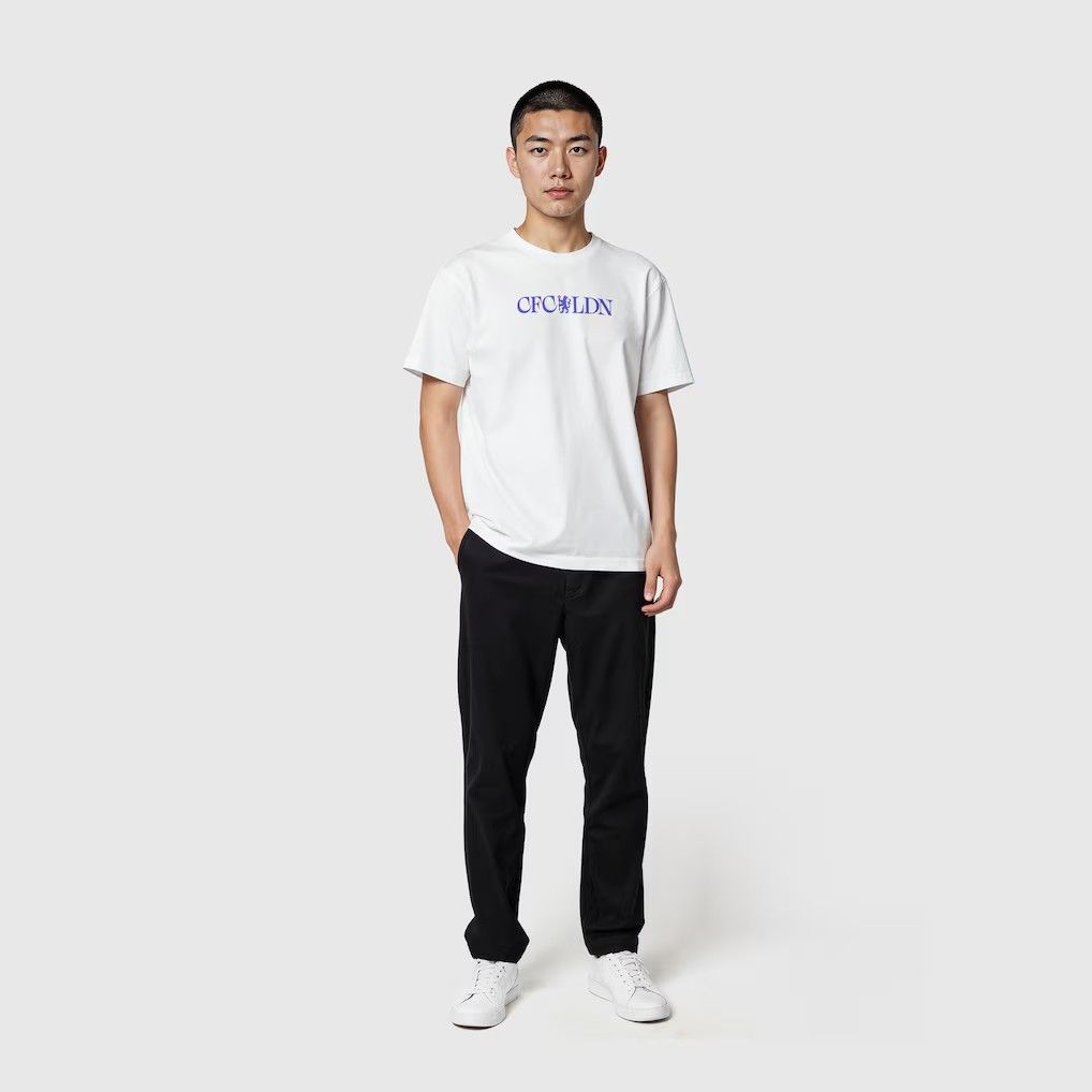 送料無料 匿名配送 チェルシー 120周年記念 Tシャツ メンズ レディース ホワイト 白 公式モデル 日本未発売