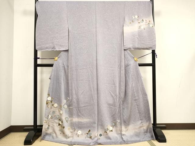 平和屋着物●訪問着　霞流水枝桜文　暈し染め　金彩　やまと誂製　正絹　逸品　未使用　CAAW7210yc 平和屋着物○訪問着 霞流水枝桜文 暈し染め 金彩 やまと