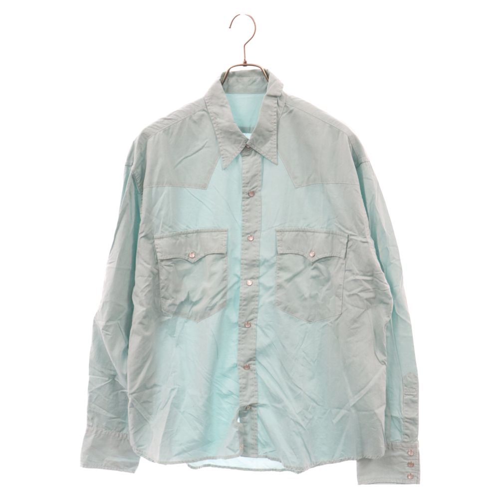 Porter Classic (ポータークラシック) OLD WEST SHIRT オールド ウエスタンロングスリーブ長袖シャツ ターコイズブルー -  メルカリ