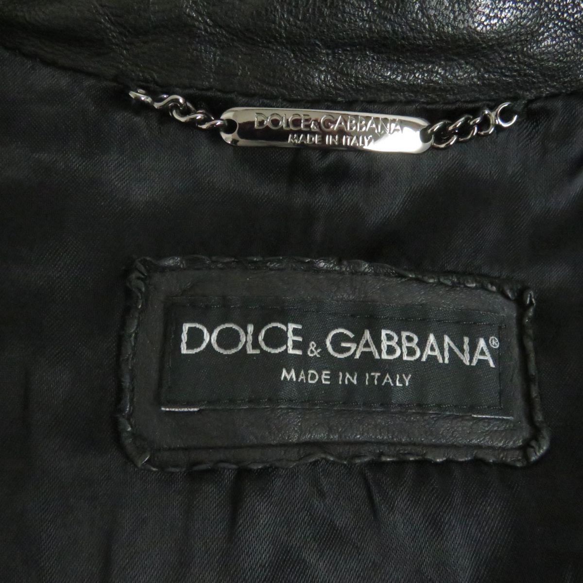 極美品□黒タグ DOLCE＆GABBANA/ドルチェ＆ガッバーナ ZIPUP