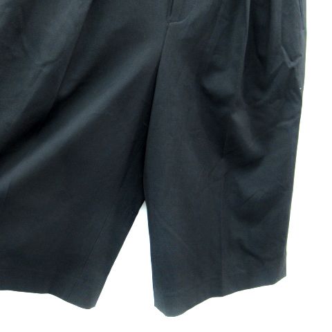 新品【MIESROHE ミースロエ】ワイド　ハーフ パンツ　ガウチョ　タック　黒 ミースロエ MIESROHE ハーフパンツ ワイドパンツ 1 黒 ブラック