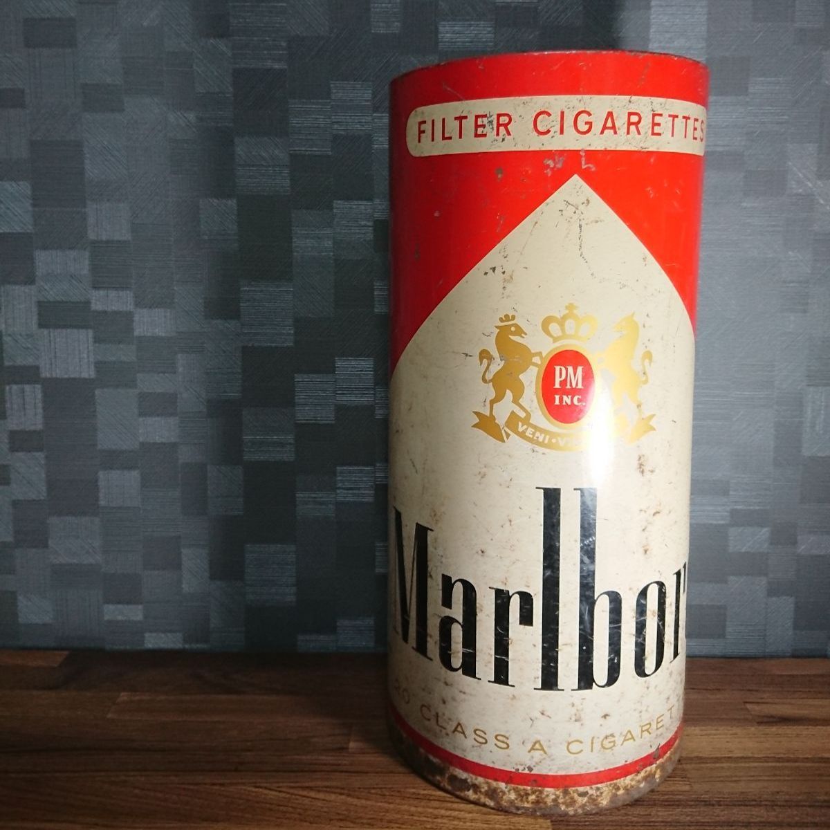 Marlboro ヴィンテージ ゴミ箱 - メルカリ