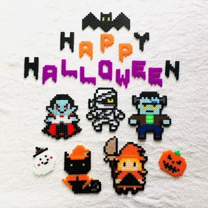 メルカリshops アイロンビーズ ハロウィン ハンドメイド 飾り