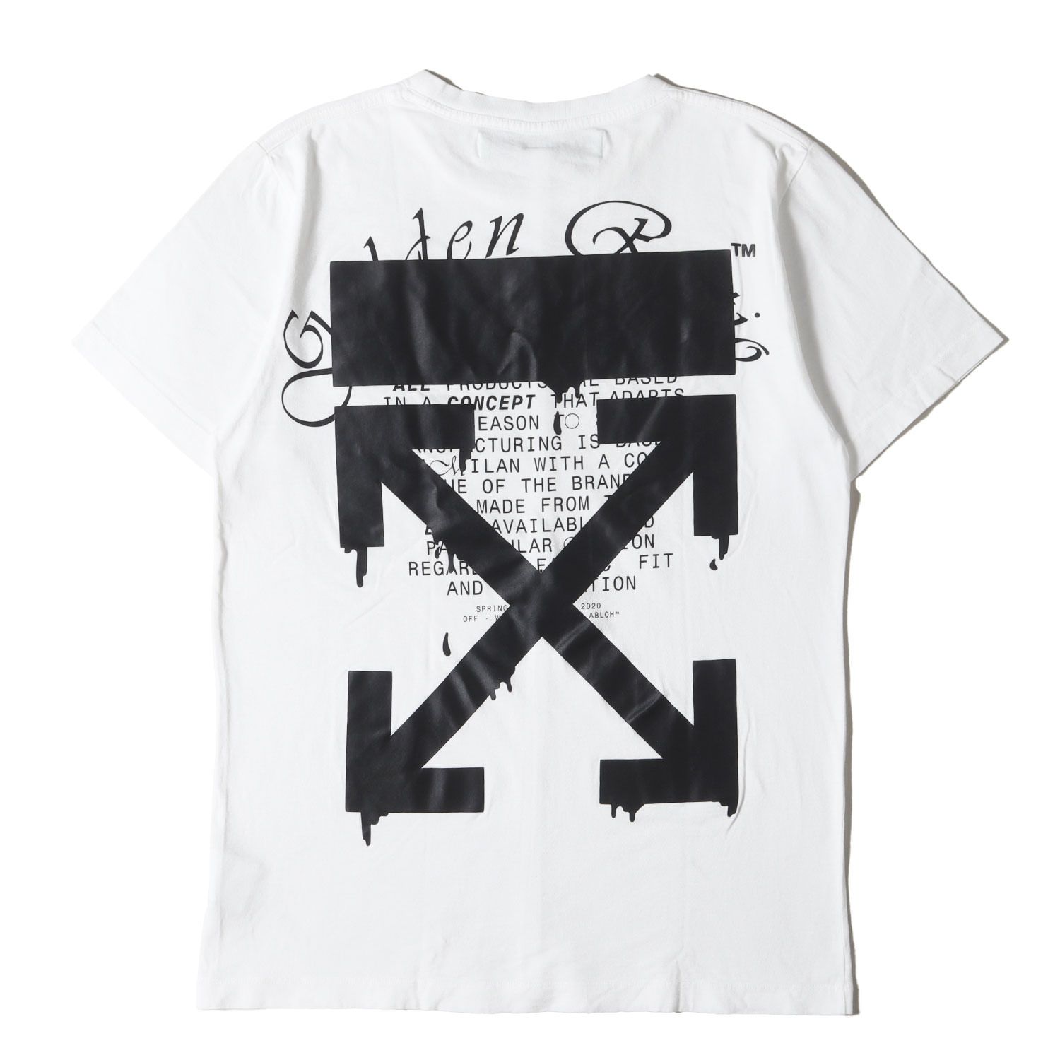 OFF-WHITE オフホワイト Tシャツ サイズ:L / 20SS ドリッピング アロー 