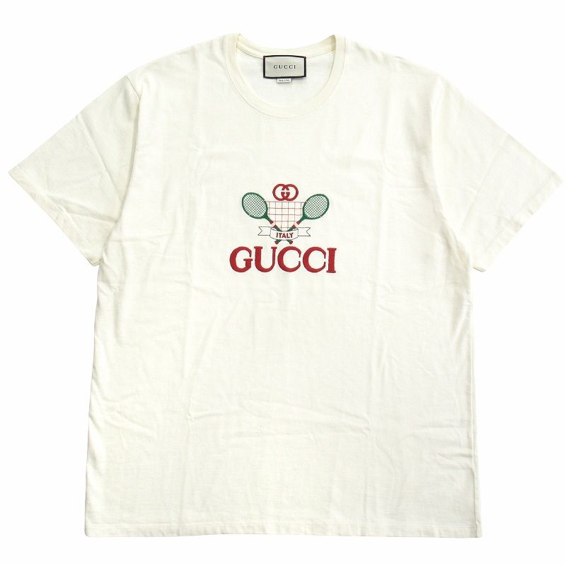 美品 グッチ GUCCI テニス ロゴ インターロッキングG 刺繍 T 美品 グッチ GUCCI テニス ロゴ インターロッキングG 刺繍 T