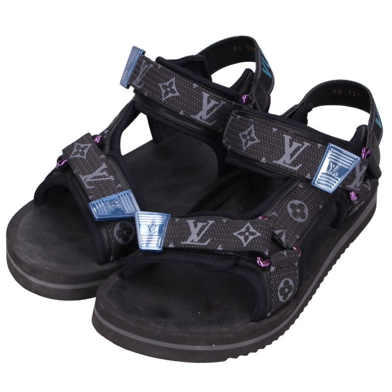 ルイヴィトン パナマライン サンダル ブラック モノグラム