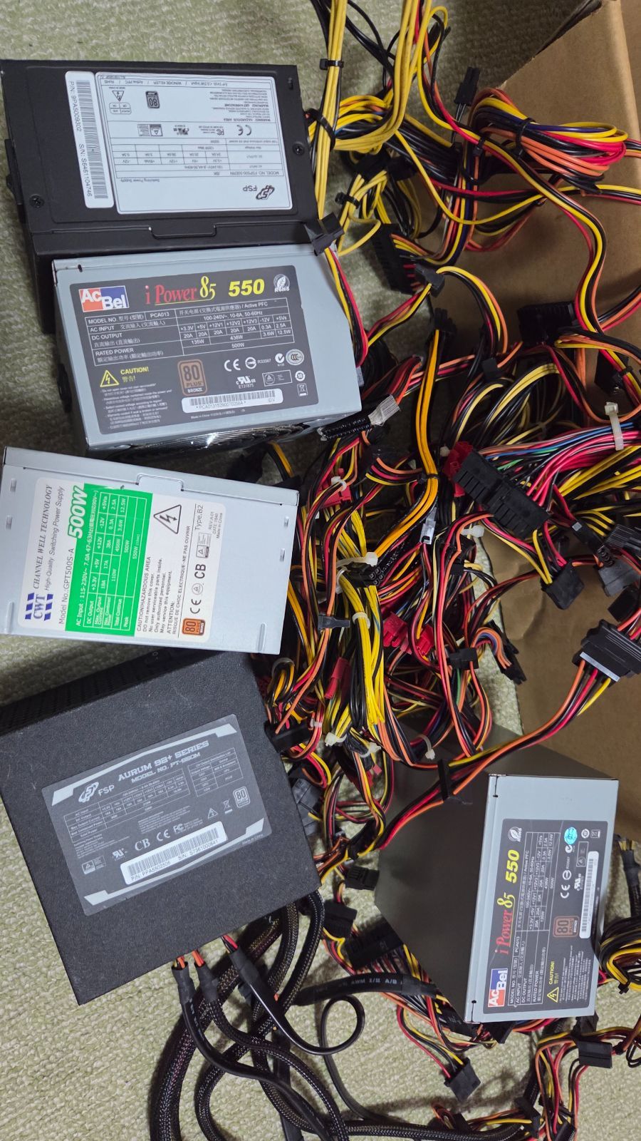 DELTA DELTA GPS-500EB D ATX電源ユニット 500W 80PLUS GPS-500EB D 500W 80PLUS BRONZE認証 ATX電源ユニット 動作確認