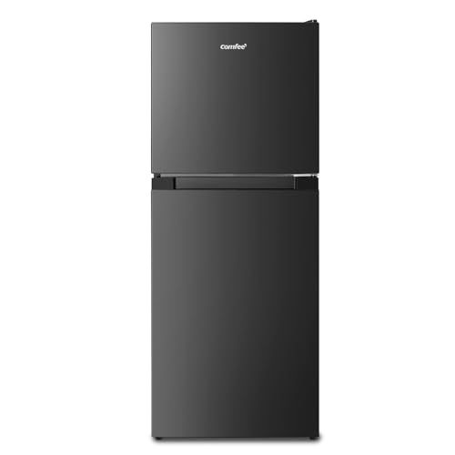 【新品未使用品】comfee 冷蔵庫 ブラック COMFEE' 冷蔵庫 132L 幅47cm 右開 ブラック 2ドア スリム 小型
