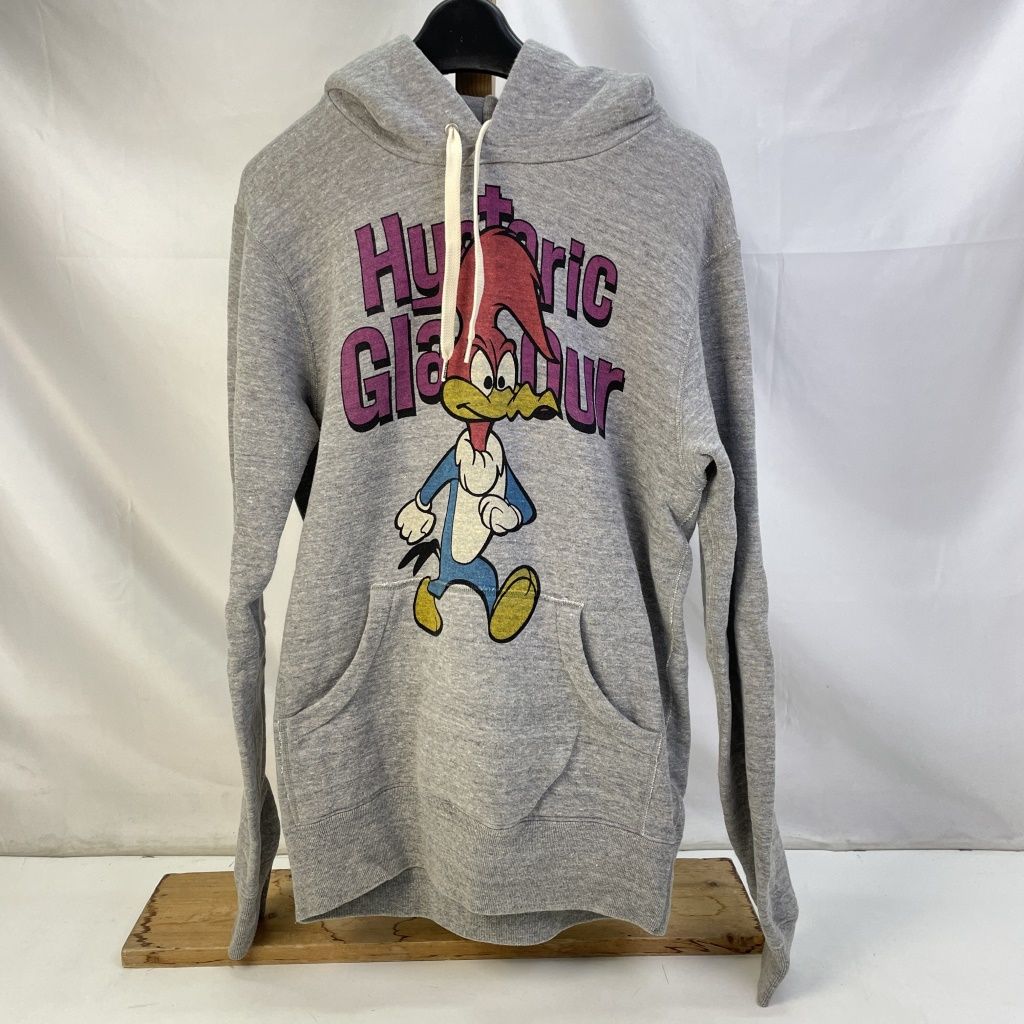 01w-2107 ヒステリックグラマー HYSTERIC GLAMOUR × WOODY WOODPECKER ウッディ・ウッドペッカー コラボパーカー  グレー サイズM メンズ コットン 0243CF05 【中古品】 - メルカリ