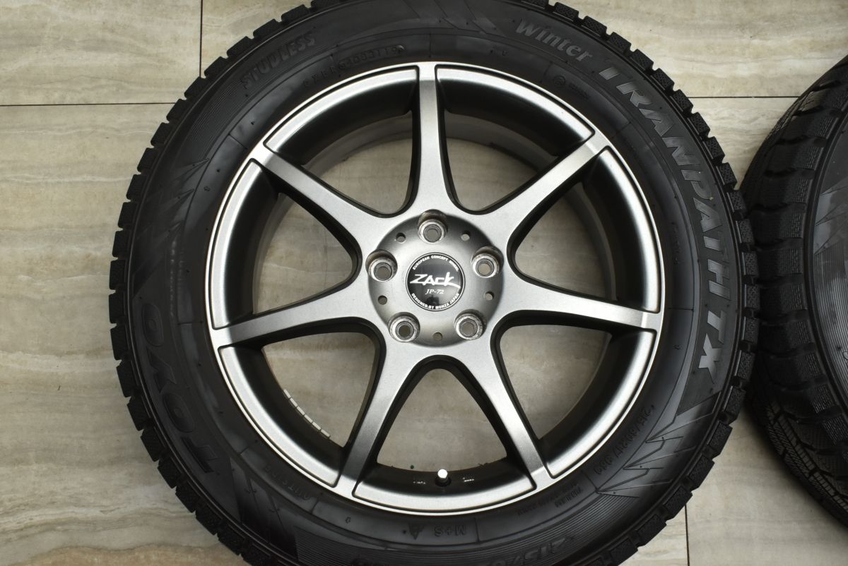 【程度良好品】ザック 17in 7J +48 PCD114.3 トーヨー トランパスTX 215/60R17 カローラクロス オデッセイ エルグランド エクストレイル