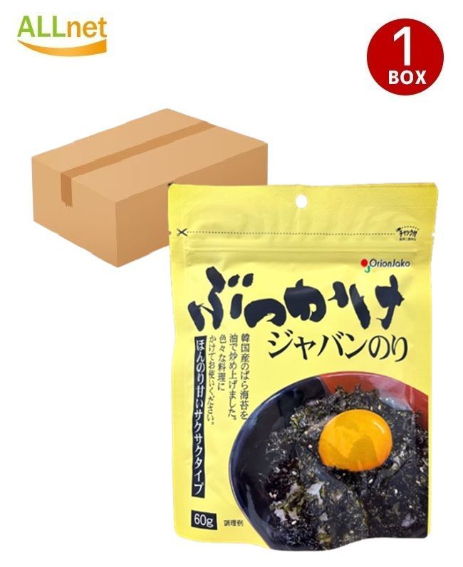 オリオンジャコー ぶっかけジャバンのり 60g×24袋セット 韓国海苔 ふりかけタイプ OrionJako ご飯のお供 おつまみ 韓国食品 低カロリー 新商品 超簡単レシピ 人気 韓国のり