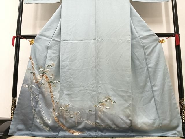 平和屋着物■訪問着　薔薇　暈し染め　銀彩　正絹　逸品　BAAU7535mz 正規品，送料無料