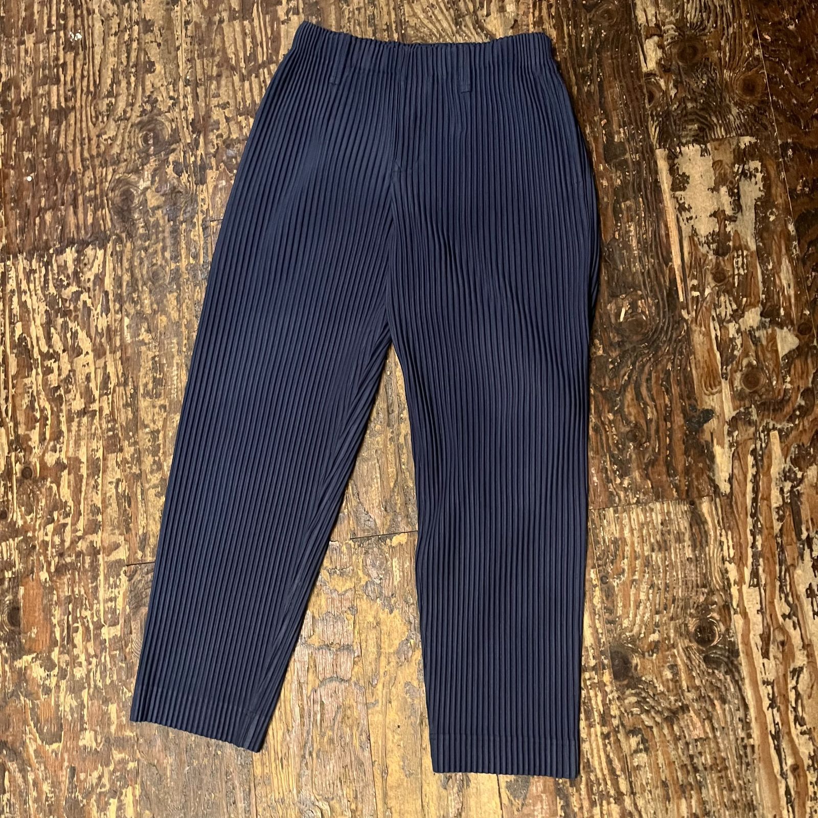 ISSEY MIYAKE HOMME PLISSE プリーツパンツ ネイビー 1