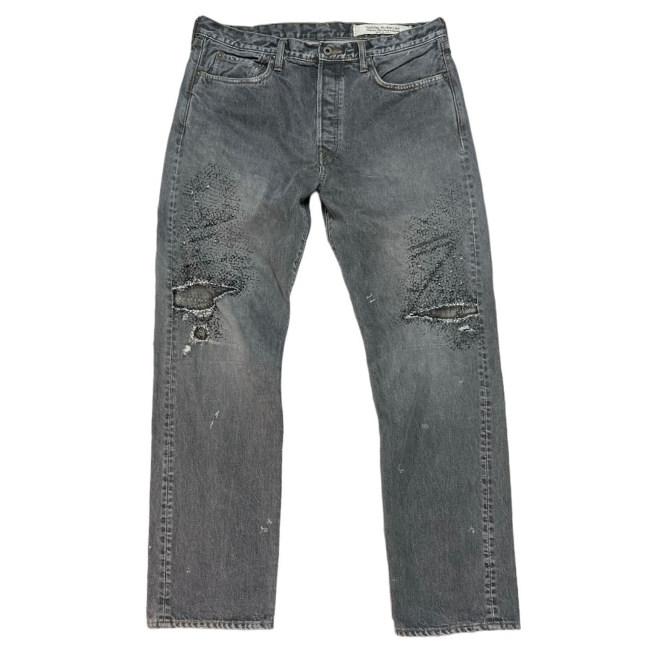Kapital 14ozブラックデニム5PモンキーCISCO パンツ(14oz Kapital 14ozブラックデニム5PモンキーCISCO パンツ(14oz