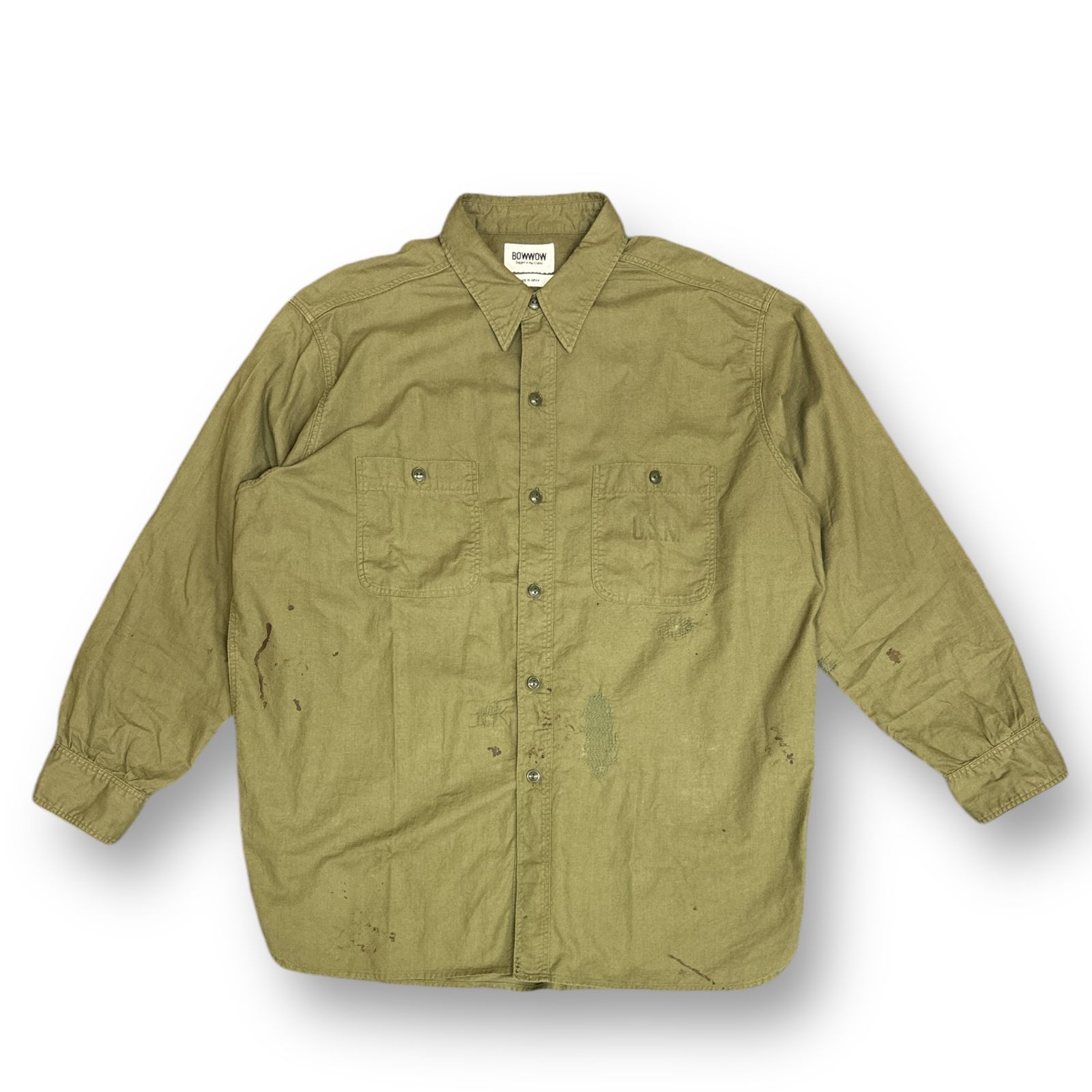定価30800円 BOWWOW 24SS US ARMY NAVY N3 SHIRTS 加工 ミリタリー 