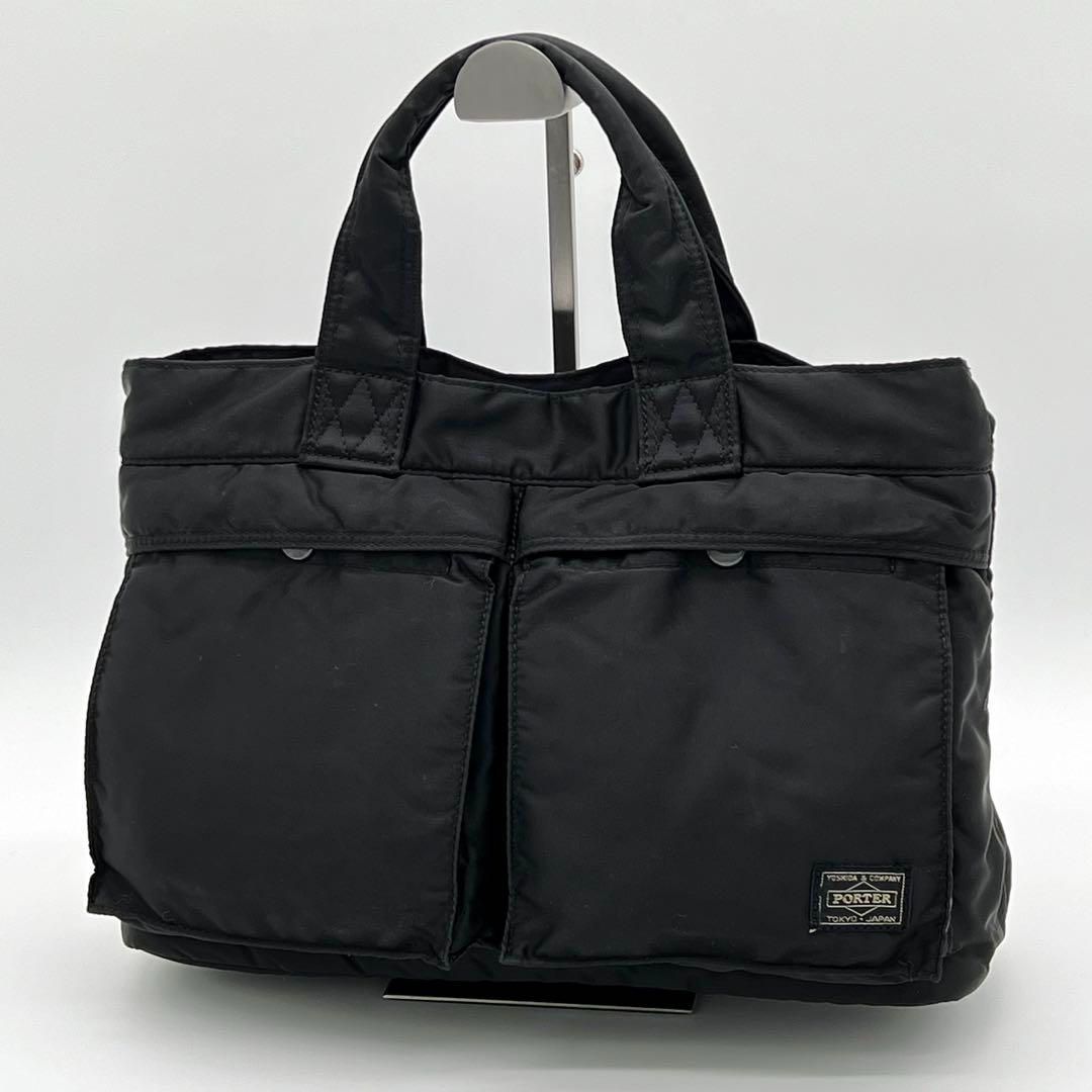 PORTER TANKER ハンドバッグ トートバッグ ナイロン 黒色