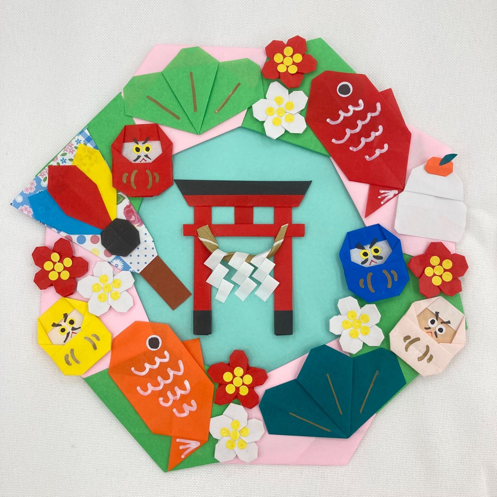 お正月リース 鏡餅 折り紙 お正月飾りのハンドメイドレシピ！人気作品7