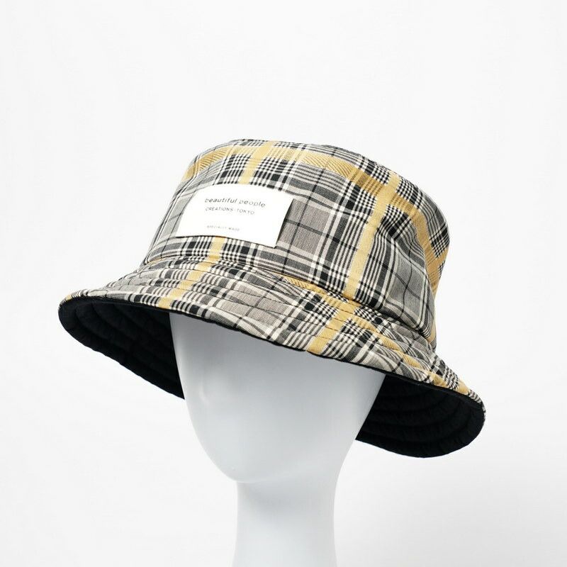 □美品□beautiful people ビューティフルピープル dobby glen check bucket hat ドビーグレンチェックバケットハット  バケットハット 帽子 チェック柄 ブランド古着【中古】20230920/GO3582 - メルカリ