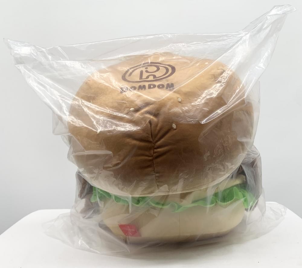 【】二度貼 タイトー タイトーくじ ドムドムハンバーガー LH賞 丸ごと！！カニバーガーぬいぐるみ[17]