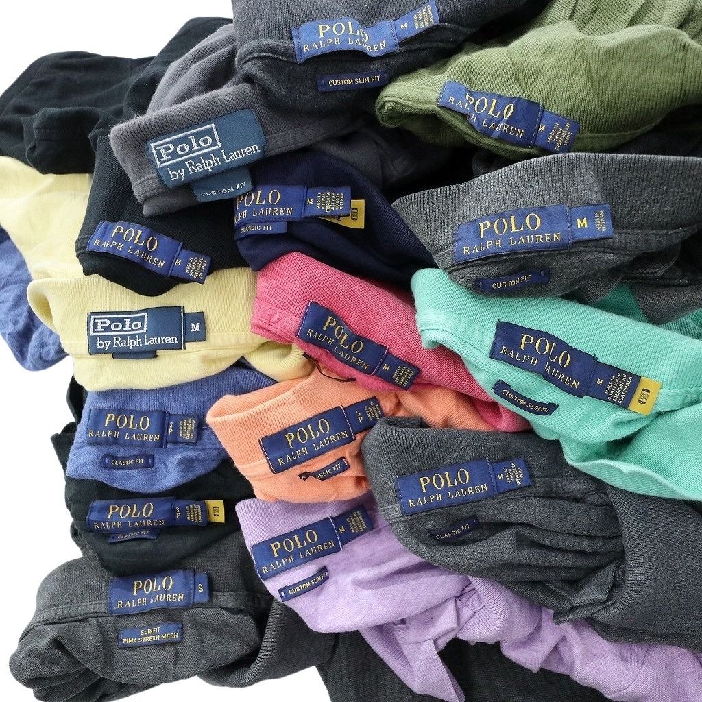 古着卸 まとめ売り ラルフローレン ポロシャツ セット メンズ S |M オールドタグ 90 ネイビー グレイ 古着 NB 9670