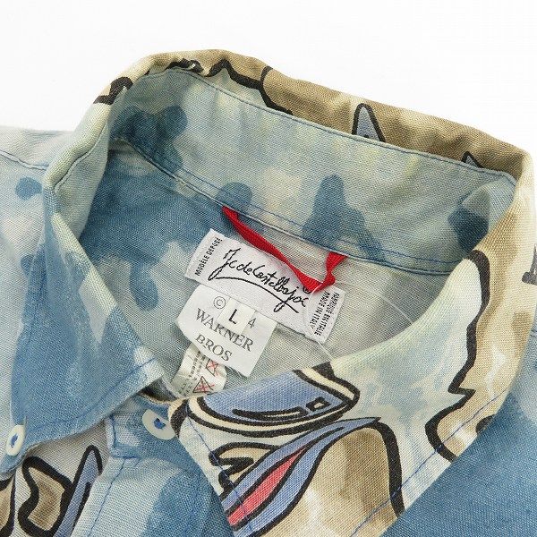 sx カステルバジャック JC de Castelbajac 長袖 シャツ L 水色系