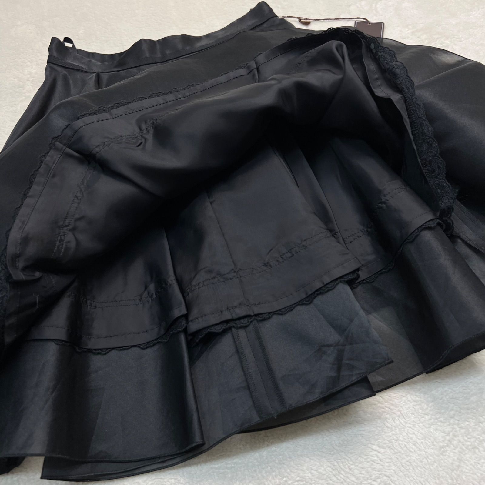 FOXEY フォクシー スカート サイズ38 ブラック シルク フォーマル SIROKUMA-CORPORATION_COM