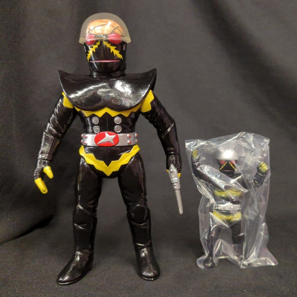 東映レトロソフビコレクション　ハカイダー&ハカイダーミニソフビ 東映ラインに「ピラザウルス」＆「シルバーハカイダー」セット