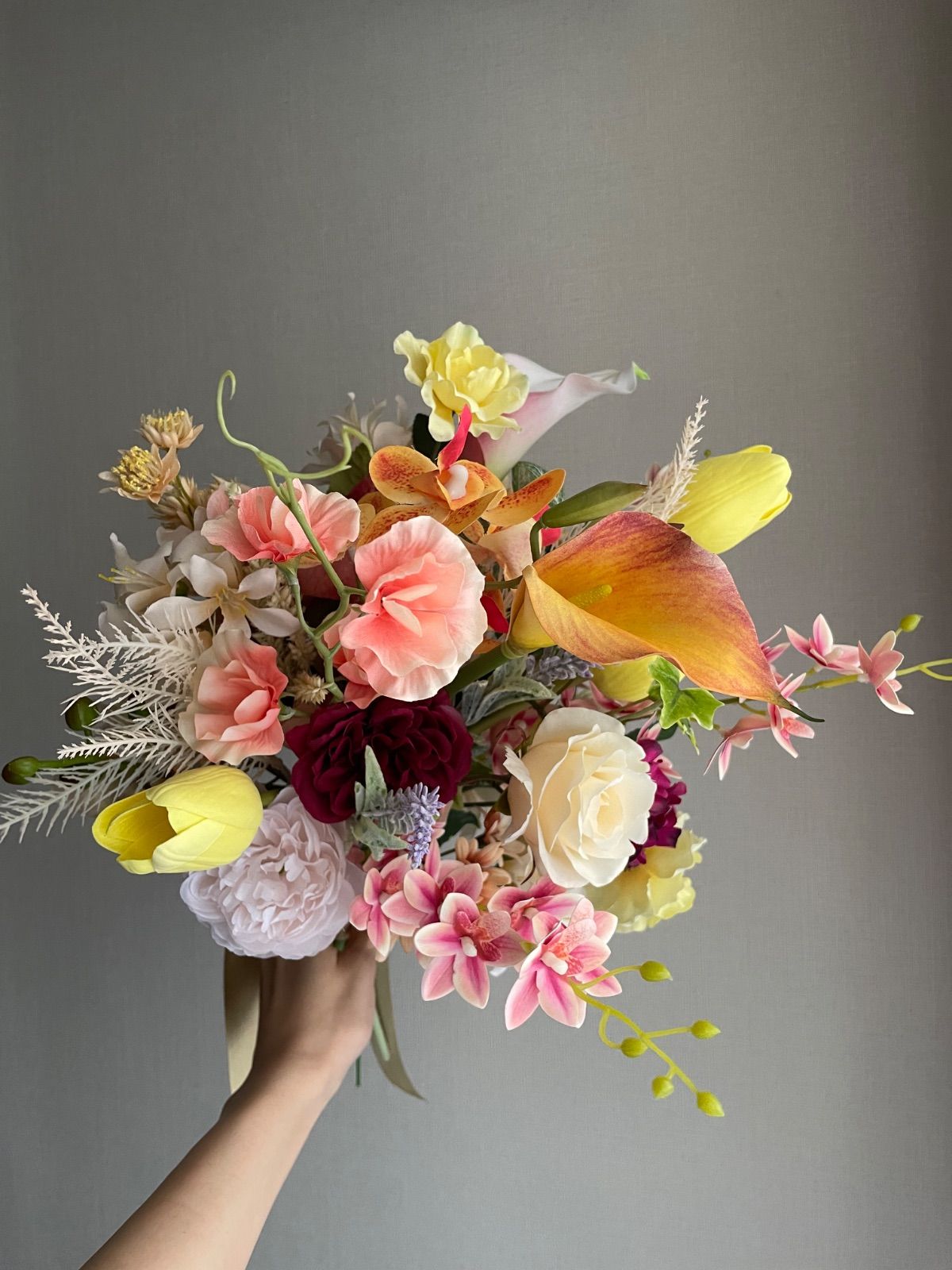 【美品】結婚式　クラッチブーケ♡ブートニア　アーティフィシャルフラワー 宅配商品】【アーティフィシャルフラワー】Natural-Chic ホワイト