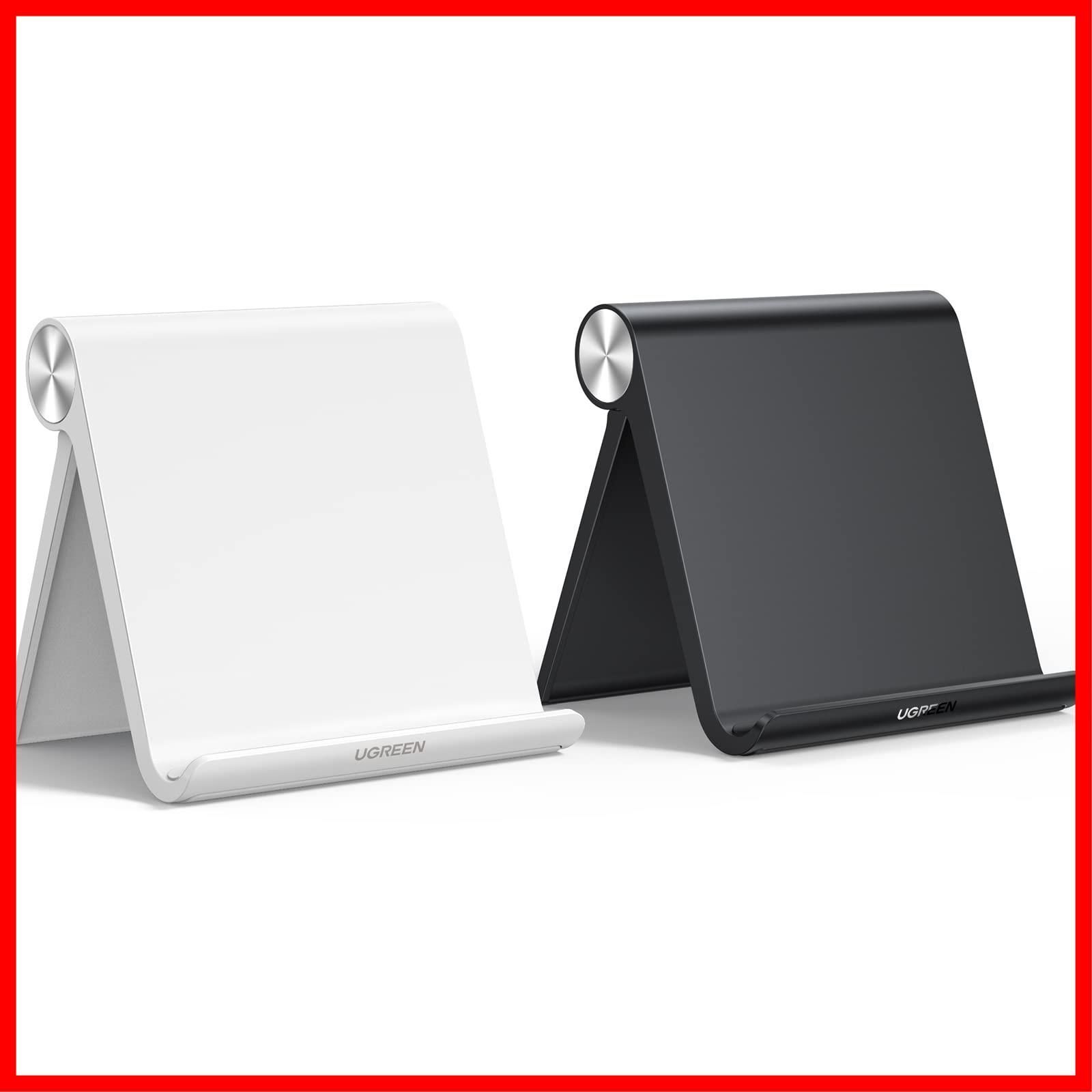 【人気商品】iPad スタンド スタンド タブレット スマホ 兼用 角度調整可能 タブレット 携帯ホルダー 安定性 ABS素材 滑り止めゴム iPad/iPad 折りたたみ式 mini/iPad air/iPad Pro、 Galaxy Tab UGREEN