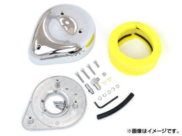 2輪 AP エアクリーナーセット ティアドロップ型 ハーレーCVキャブレター用 AP-AC01