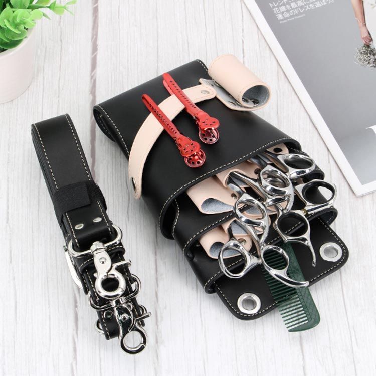 シザー 美容師 防水 プロ仕様 理容師 7丁入 シザーポーチ フラワー