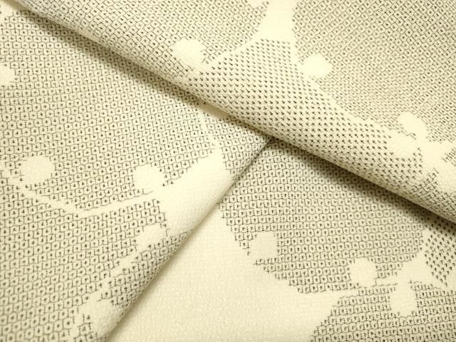 平和屋着物▽本塩沢　単衣　110亀甲　雪輪文　正絹　逸品　AAAZ1743fy 平和屋着物○本塩沢 110亀甲 雪輪文 正絹 逸品 DAAS2319tw