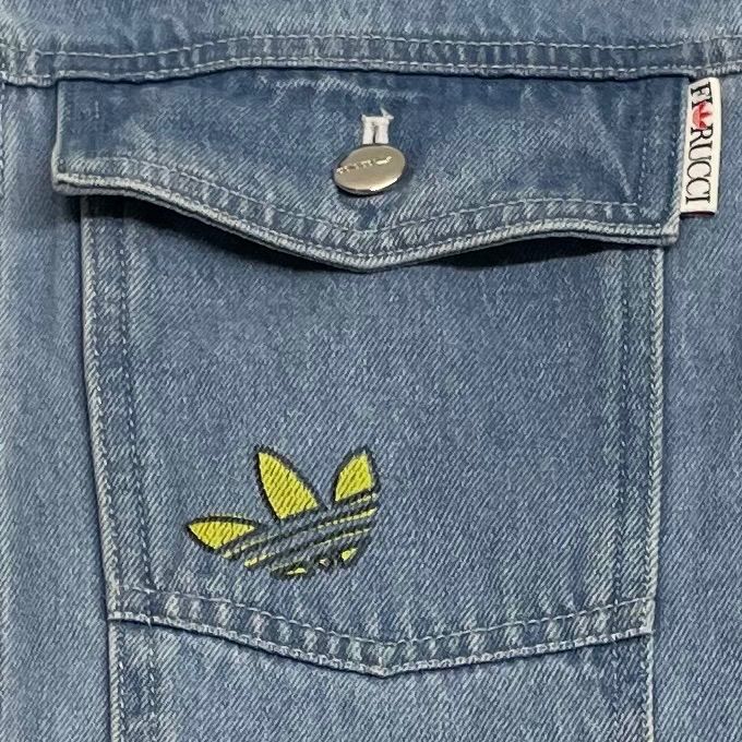 【希少】adidas × FIORUCCI コラボ デニムジャケットMアディダス adidas × FIORUCCI アディダス フィオルッチ コラボ デニム