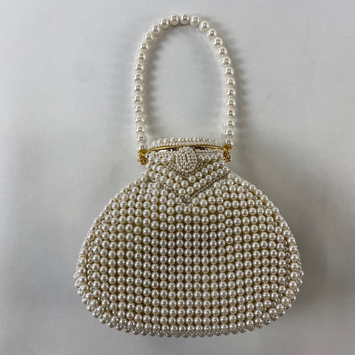 和装バッグ　クリーム 和装バッグ 美品 優品 パールバッグ フォーマル クリーム 和装