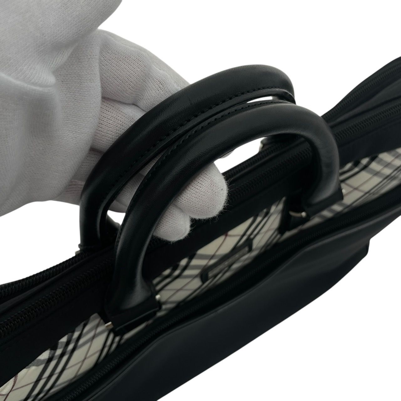 BURBERRY BLACK LABEL ブリーフケース ブラック チェック BURBERRY