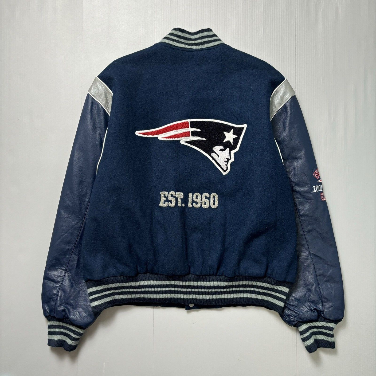 【古着】アメフト ペイトリオッツ リバーシブル ジャケット XLサイズ 00s 古着 NFL Patriots ペイトリオッツ スタジャン