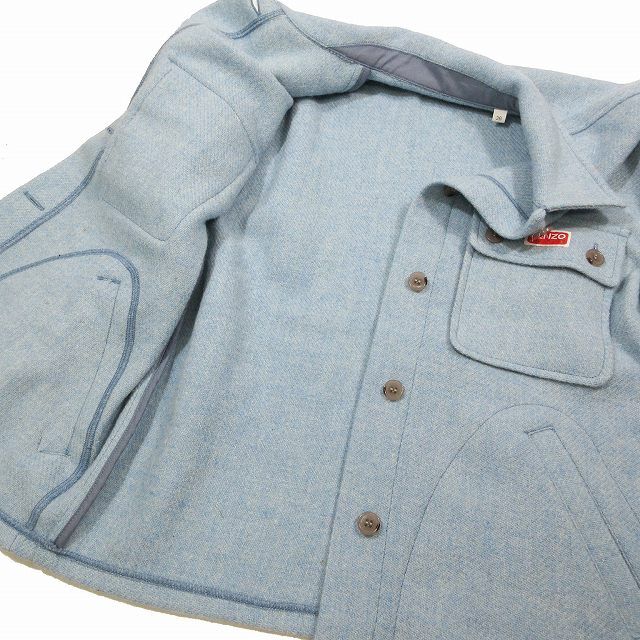 ケンゾー KENZO WOOL OVERSHIRT ウール オーバーシャツ ツイード