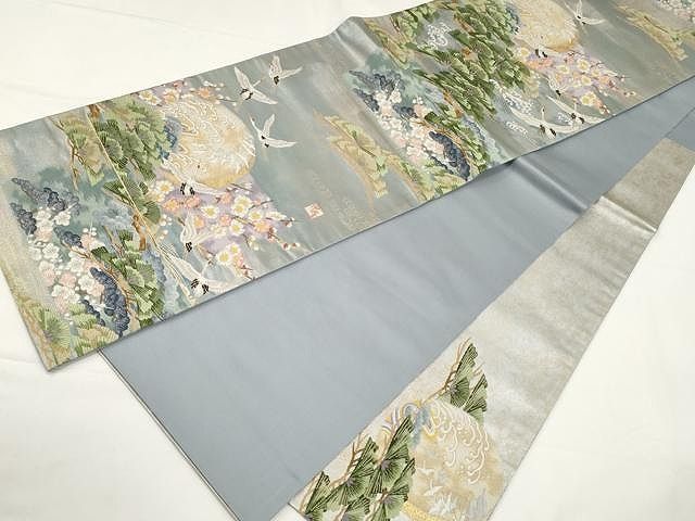 K0990 美品 逸品 上品 本加賀友禅 吉村 伊佐子 正絹 訪問着 吉村伊佐子】 高級本加賀友禅訪問着 「限りなく」 花景