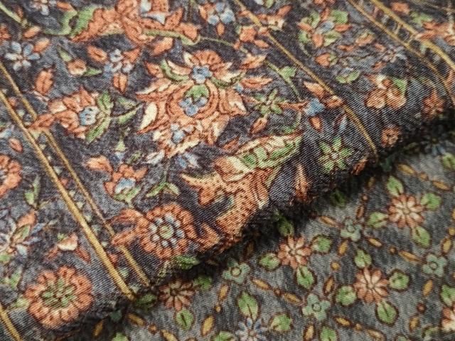 平和屋着物▽小紋 単衣 草葉文 洗える着物 DAAV9755sf 平和屋オンライン｜