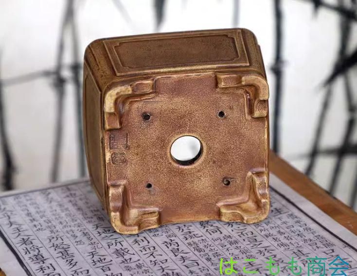 漂口四方鉢 中国宜興 紫砂の鉢 盆栽鉢 植木鉢 小品盆栽鉢 大