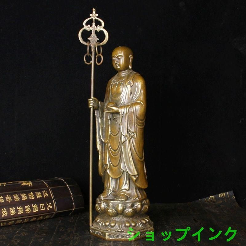 地蔵 菩薩 観音 銅製 仏像 彫刻 仏堂 置物 開運 風水 - メルカリ