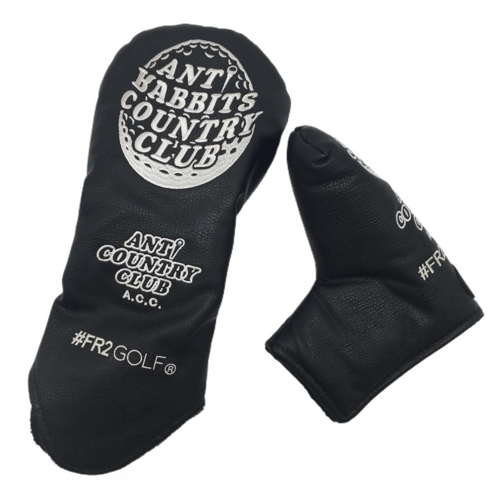 超美品】エフアールツー ヘッドカバー2点セット(DR PT) 黒×白 ANTi  