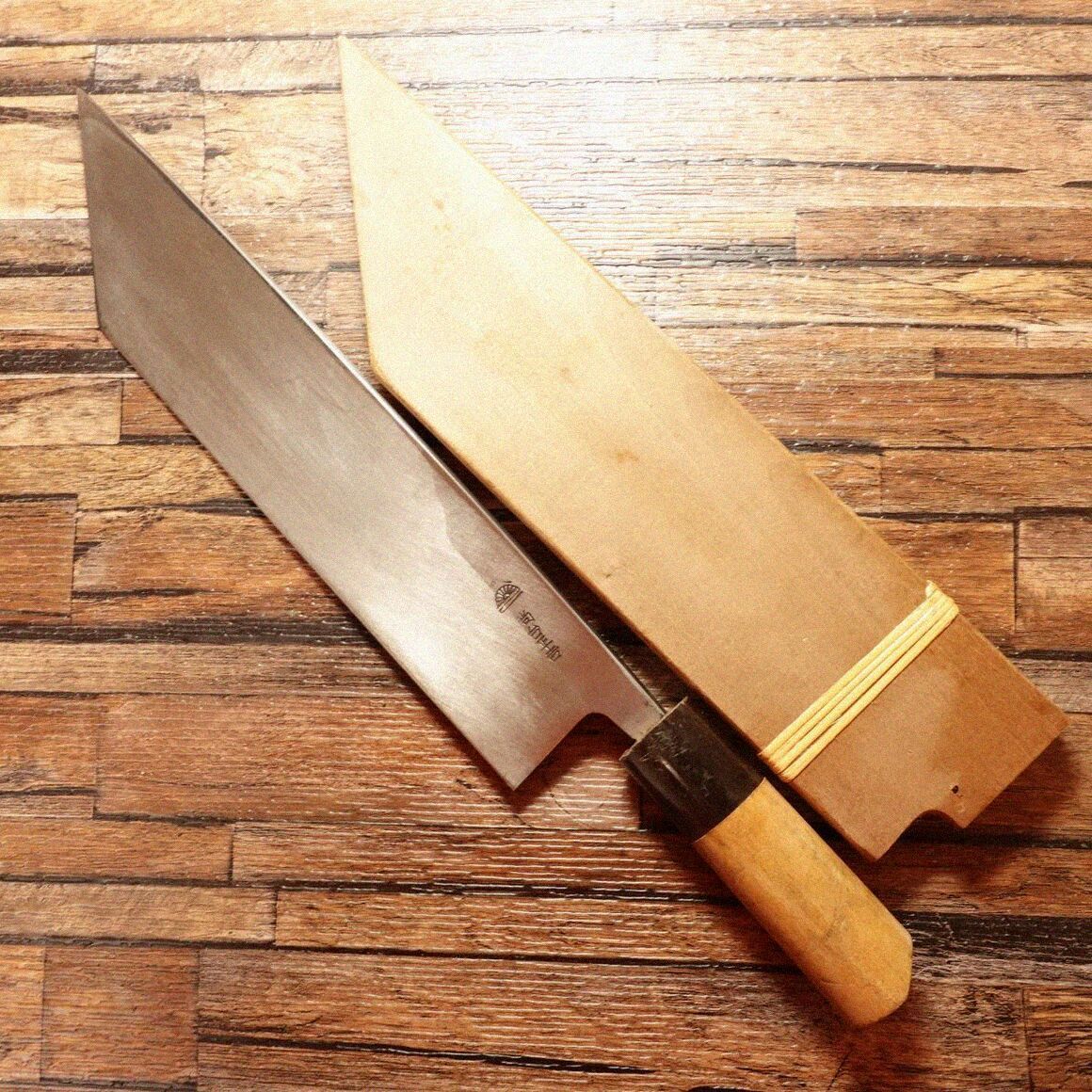 尚台正吉 鰻包丁 水牛柄 うなぎ裂き包丁 木鞘付き 250mm