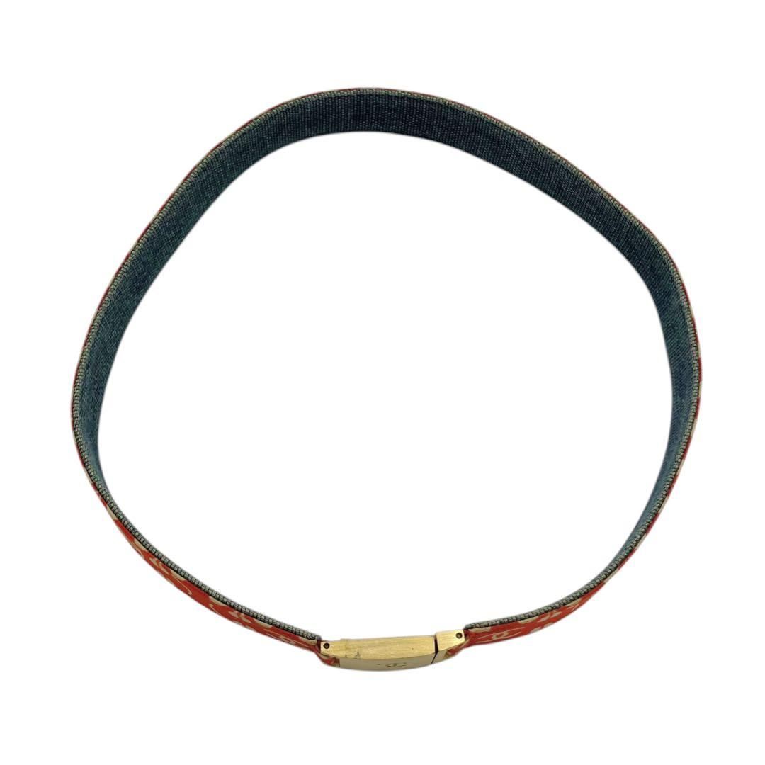 ⭐️良品⭐️ シャネル ココマーク ロゴ ベルト キャンバス レッド