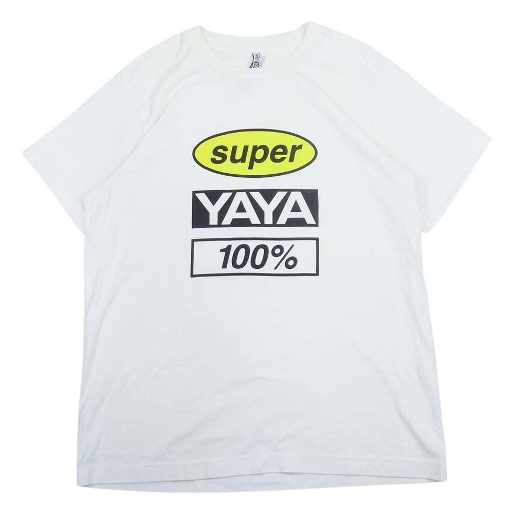 スーパーヤヤ SUPER YAYA 100％ オーバル ロゴプリント 半袖 Tシャツ