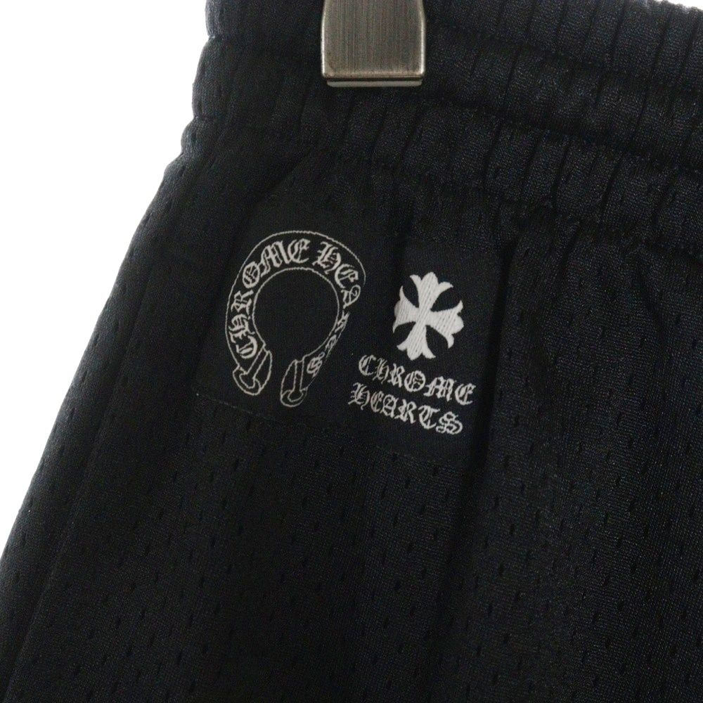 CHROME HEARTS 並行輸入品 ブラックメッシュパンツ chrome-hearts-cross-logo-mesh-