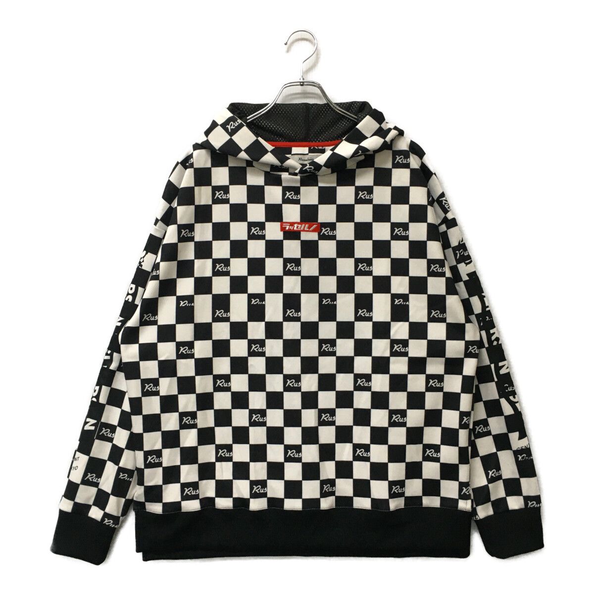 中古 メンズ ラッセルノ RUSSELUNO パーカー 5(L) 黒×白 長袖 チェック柄