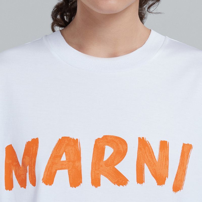 MARNI マルニ ロゴ入り オーガニックコットン Tシャツ
