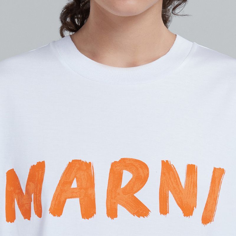 MARNI マルニ ロゴ入り オーガニックコットン Tシャツ THJET49EPH